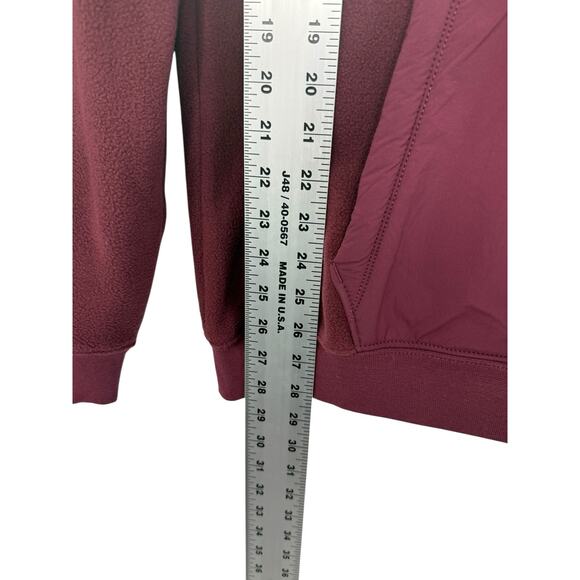 NEW GAP Arch Logo Fleece Hoodie Men M Deep Red Multi Media Loungewear Comfort - Picture 4 of 6